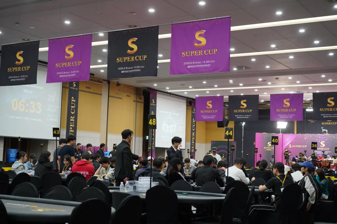 【微扑克】Super CUP釜山站|主赛共599人次参赛75人晋级;中日韩马四地扑克精英与跨界名人齐聚慈善邀请赛